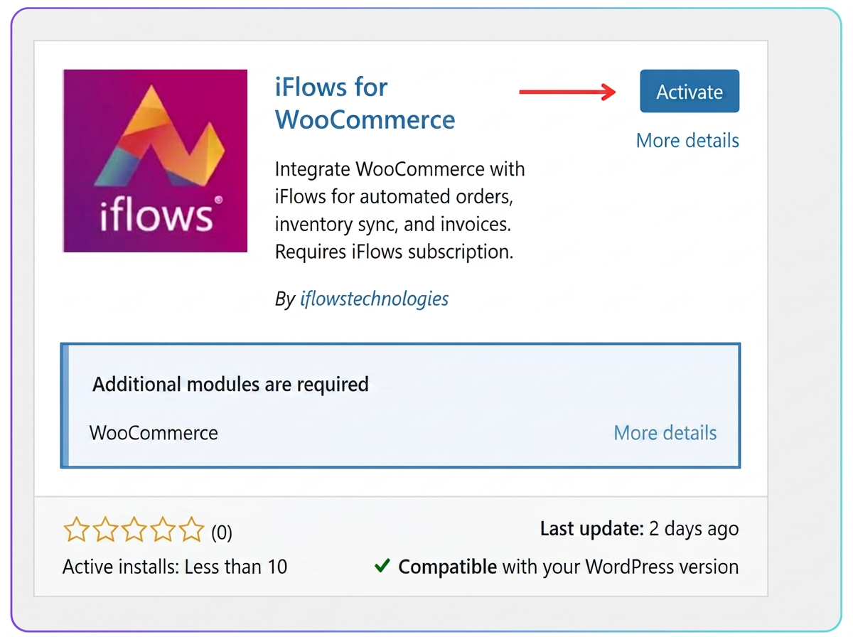 Plugin activation