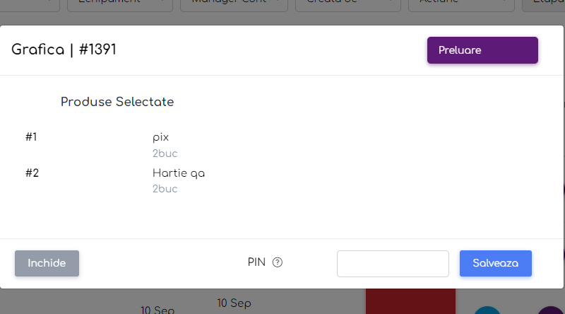 Utilizarea PIN-ului