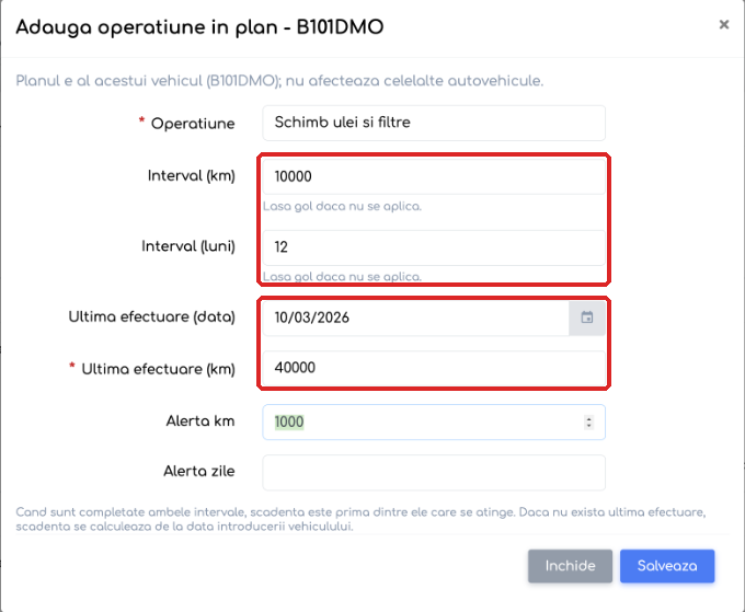 Operațiune nouă în plan: schimb de ulei la 10.000 km sau 12 luni.