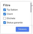 Title: Activarea filtrului Status garanție din meniul de filtre. - Description: Activarea filtrului Status garanție din meniul de filtre.
