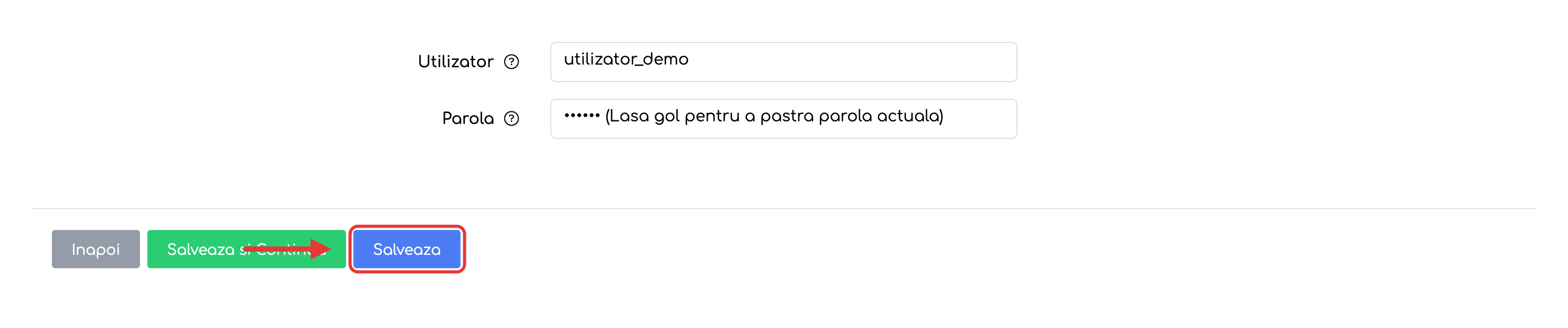 Pagina Setări Integrare pentru Sameday
