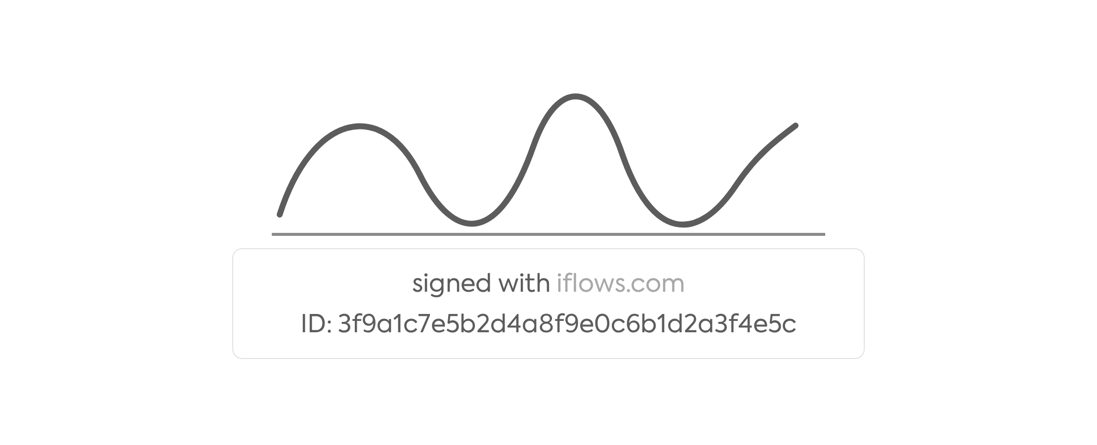 The signature with the validation ID underneath