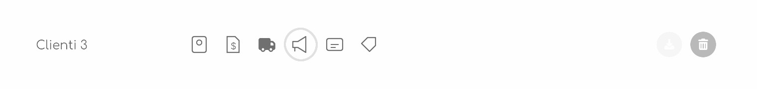 Bara de acțiuni în masă cu butonul Notificări